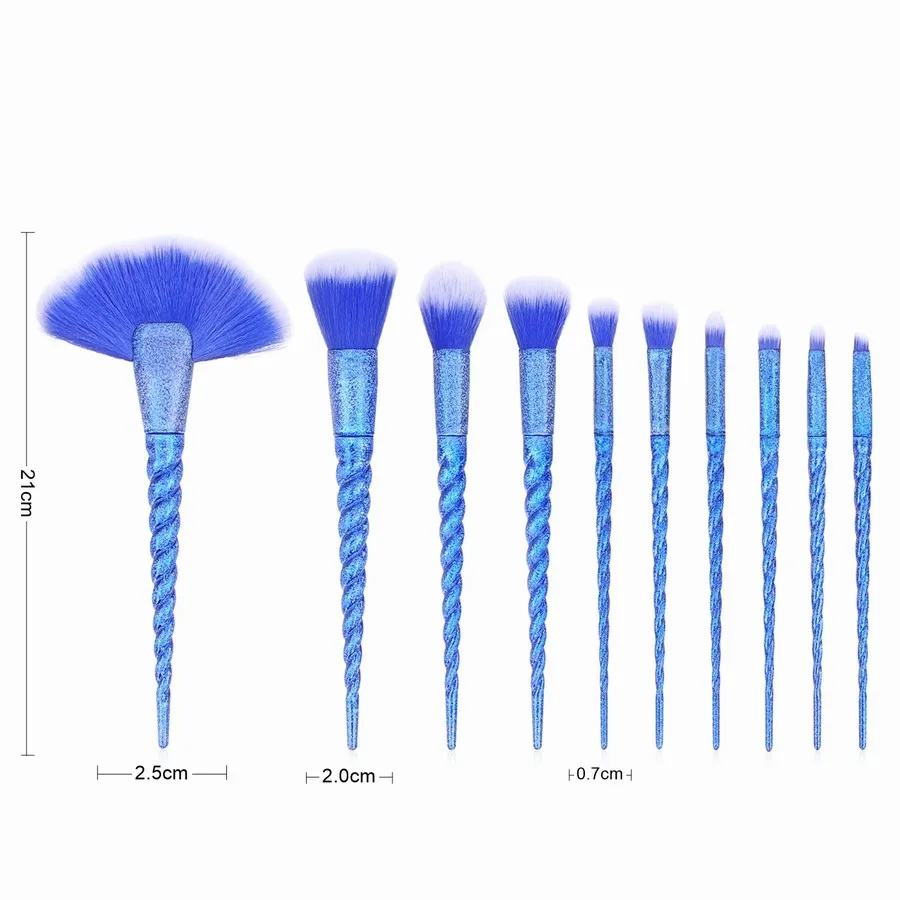 New 10 Pcs Electroplate Makeup Brush Set Frosting Handle For Fan Loose Powder Blush Eye Nose shadow eyebrow Make up Brushes Tool
New 10 Pcs Electroplate Makeup Brush Set Frosting Handle For Fan Loose Powder Blush Eye Nose shadow eyebrow Make up Brushes Tool