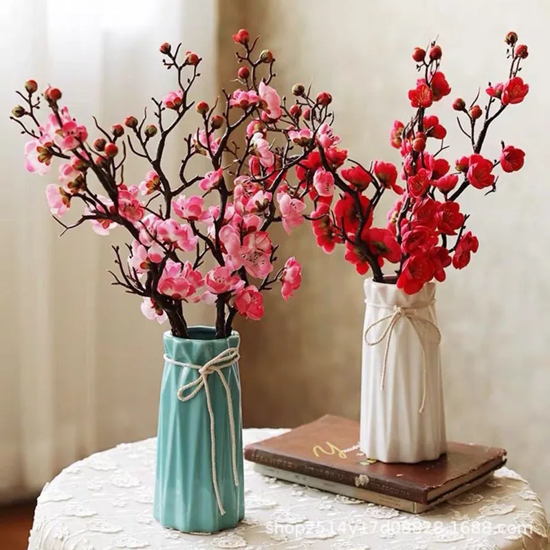 Spring Plum Artificial Flower 59cm-90cm Eternal Pink Silk Fake Flower Bud for Living Room Home Party Decor Wedding Accessories
Spring Plum Artificial Flower 59cm-90cm Eternal Pink Silk Fake Flower Bud for Living Room Home Party Decor Wedding Accessories