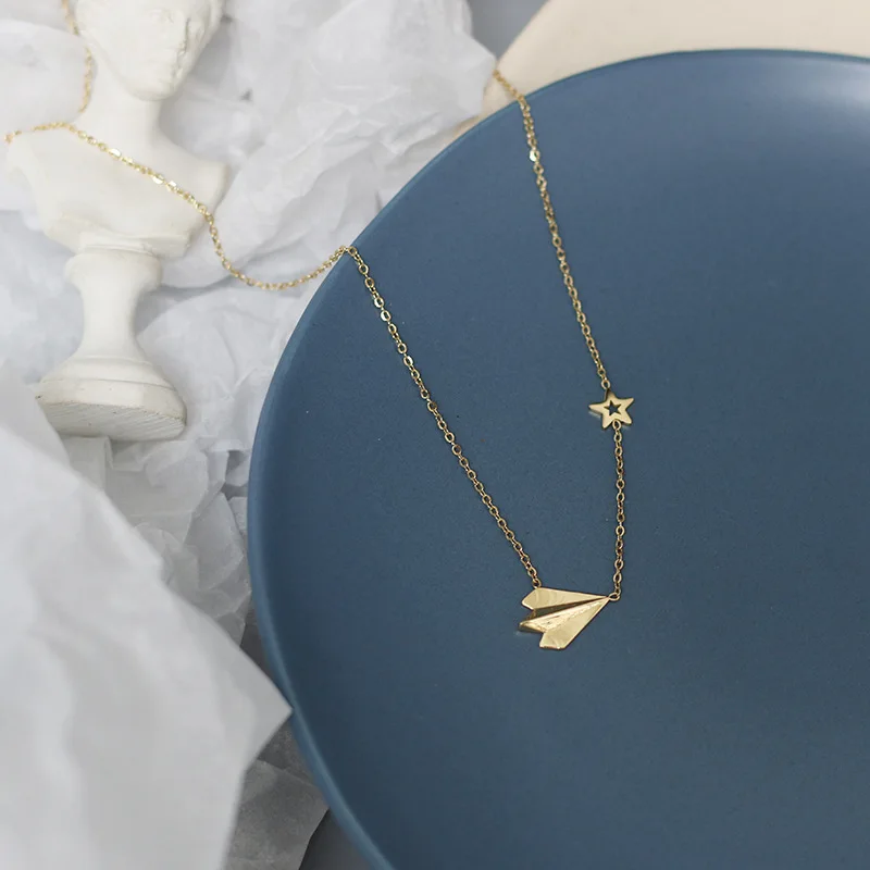 DAVINI Golden Geometric Star Pendant Necklaces Titanium Steel Clavicle Necklaces For Women Female Trendy Jewelry MG491
DAVINI Golden Geometric Star Pendant Necklaces Titanium Steel Clavicle Necklaces For Women Female Trendy Jewelry MG491