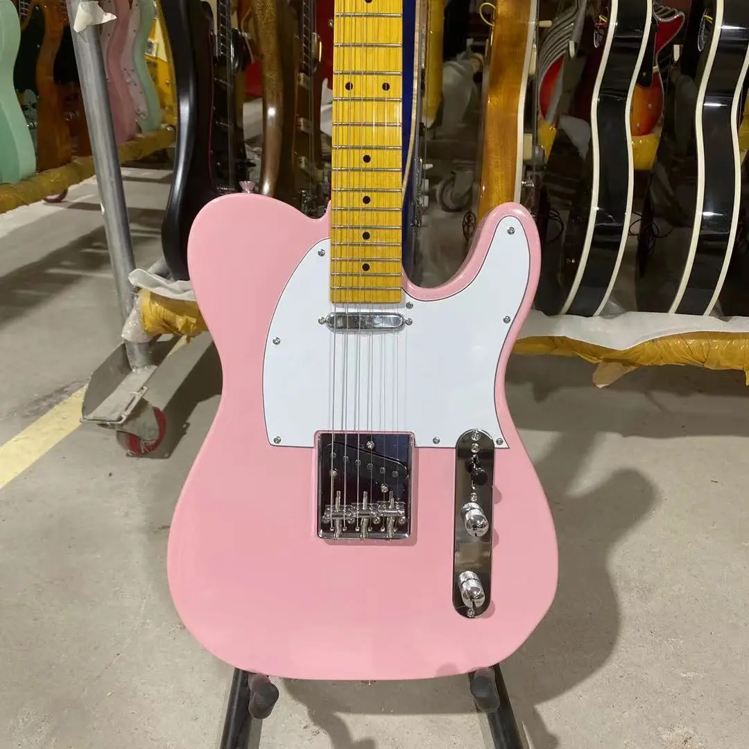 TELE Electric гитара с кленовым грифом, хромированная фурнитура розового цвета, высокое качество, бесплатная доставка
TELE Electric гитара с кленовым грифом, хромированная фурнитура розового цвета, высокое качество, бесплатная доставка