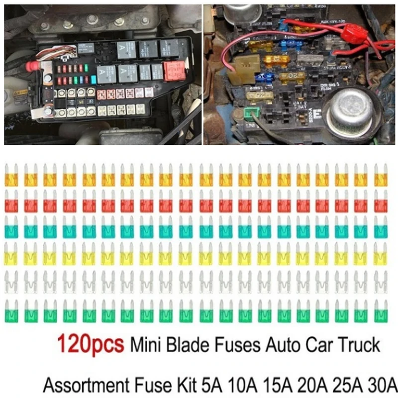 120 Pc Mini Size Blade Type Car Fuse Assortment 5/10/15/20/25/30A Fuse Set Auto Car Truck
120 Pc Mini Size Blade Type Car Fuse Assortment 5/10/15/20/25/30A Fuse Set Auto Car Truck