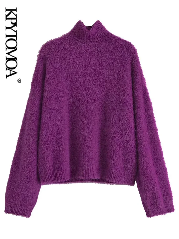 KPYTOMOA Women Fashion Soft Touch Faux Fur Loose Knit Sweater High Neck Long Sleeve Female Pullovers Chic Tops
KPYTOMOA Women Fashion Soft Touch Faux Fur Loose Knit Sweater High Neck Long Sleeve Female Pullovers Chic Tops
