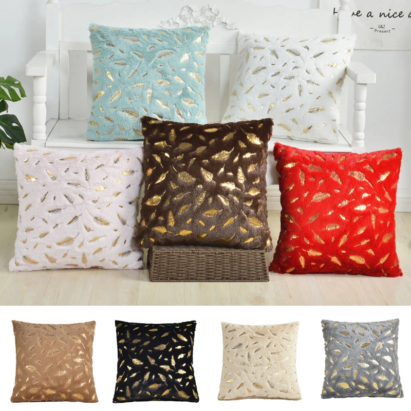 New home plush cushion cover imitation rabbit fur pure color bronzing pillowcase 45*45cm (without core)
New home plush cushion cover imitation rabbit fur pure color bronzing pillowcase 45*45cm (without core)