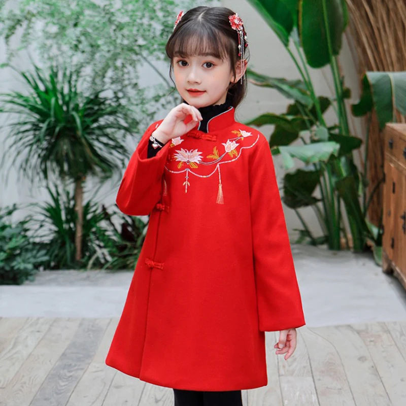 2021 chinese new year red costume age for 3 - 14 yrs teenage girls chinese style qipao winter woolen-cloth warm dress kids frock
2021 chinese new year red costume age for 3 - 14 yrs teenage girls chinese style qipao winter woolen-cloth warm dress kids frock
