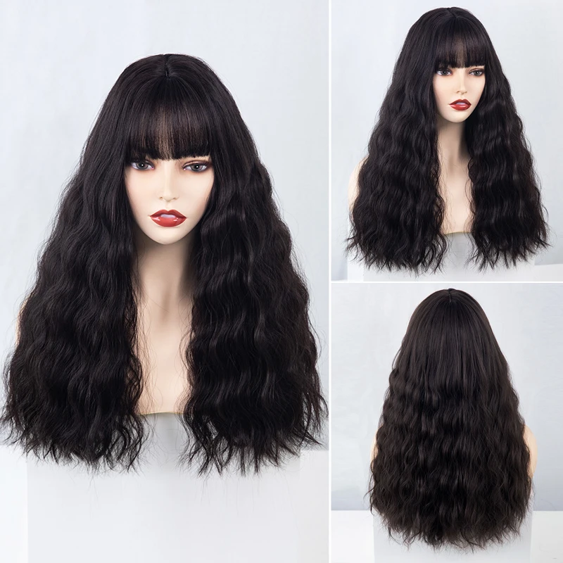 Handmade Black Long Curly Hair High Temperature Silk Brown Wig For Women Fashion Daily Wear Heat-Resistant Summer Wig Wholesale
Handmade Black Long Curly Hair High Temperature Silk Brown Wig For Women Fashion Daily Wear Heat-Resistant Summer Wig Wholesale