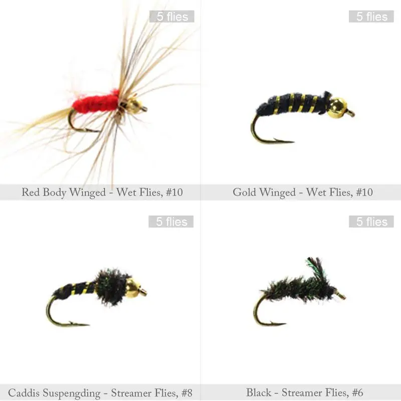 120pcs Fly Fishing Dry Flies Wet Flies Assortment Kit with Waterproof Fly Box for Trout Fishing
120pcs Fly Fishing Dry Flies Wet Flies Assortment Kit with Waterproof Fly Box for Trout Fishing