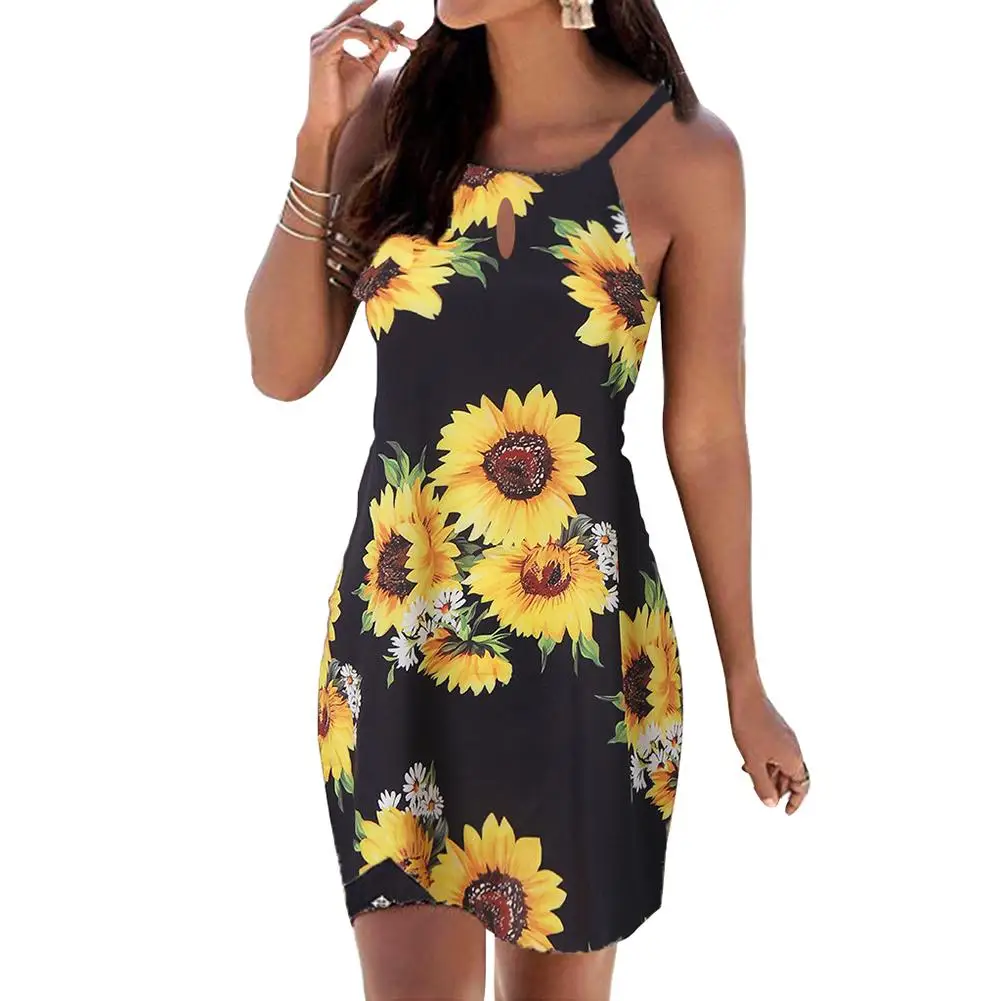 2020 Summer Beach Dress Women Casual Summer Sexy Sleeveless Sunflower Wavy Sundress Halter Party Beach Dress ropa de mujer 2020
2020 Summer Beach Dress Women Casual Summer Sexy Sleeveless Sunflower Wavy Sundress Halter Party Beach Dress ropa de mujer 2020