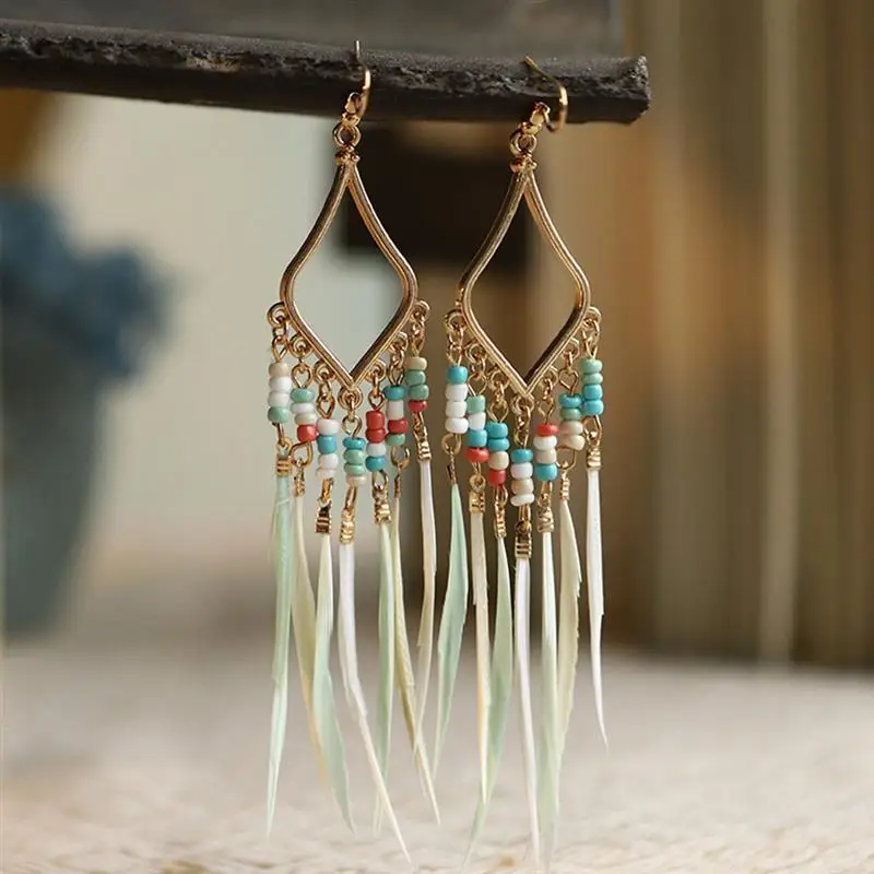 Bohemian Style Earrings National Style Long Creative Tassel Earrings Fake Feather Earrings For Women Jewelry Accessories
Bohemian Style Earrings National Style Long Creative Tassel Earrings Fake Feather Earrings For Women Jewelry Accessories