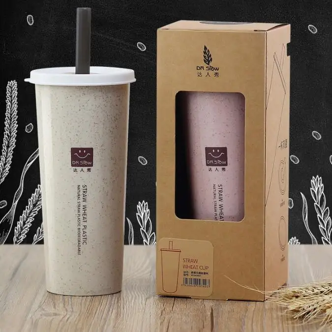 Wheat Straw Environmental Protection Double Lid with Straw Water Cup Plastic Cup Children Portable Creative Straw Cup
Wheat Straw Environmental Protection Double Lid with Straw Water Cup Plastic Cup Children Portable Creative Straw Cup