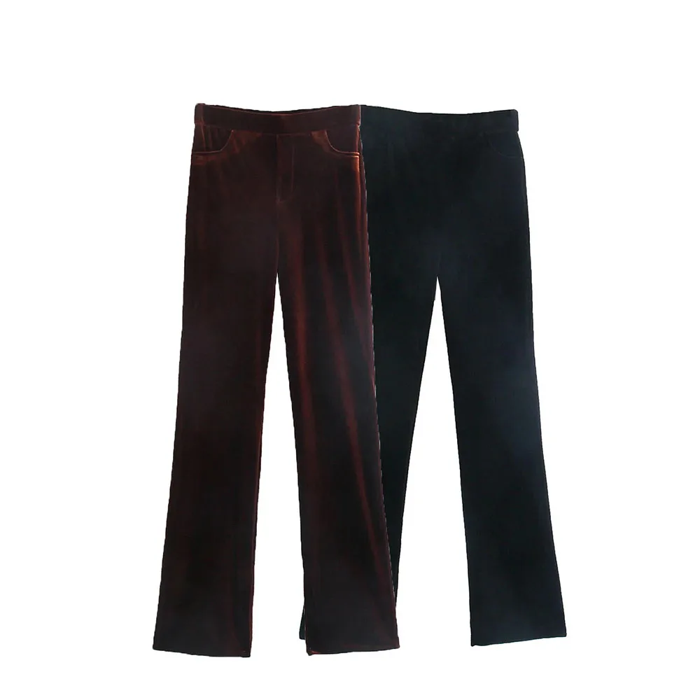 XEASY 2021 New Women Vintage Solid Velvet Pants Female Office Lady Bottoms Slim High Waist Casual Chic Streetwear Trousers
XEASY 2021 New Women Vintage Solid Velvet Pants Female Office Lady Bottoms Slim High Waist Casual Chic Streetwear Trousers