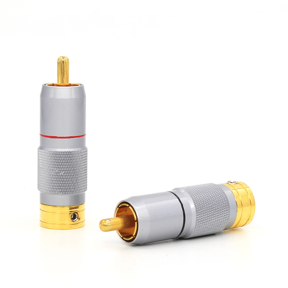 4Pcs High Performance Gold Plated Audio RCA Plug,Audio RCA Connectors,RCA Male Plug Adapter, RCA Repair Ends,Phono Plug
4Pcs High Performance Gold Plated Audio RCA Plug,Audio RCA Connectors,RCA Male Plug Adapter, RCA Repair Ends,Phono Plug