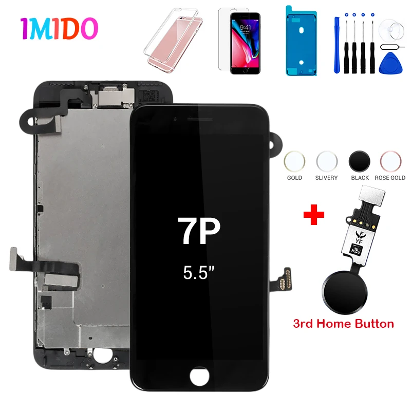 OEM LCD Complete Screen for iPhone 7 8 Plus 7P Display Touch Digitizer Full Assembly Replacement with Home Button Grade AAA+++
OEM LCD Complete Screen for iPhone 7 8 Plus 7P Display Touch Digitizer Full Assembly Replacement with Home Button Grade AAA+++