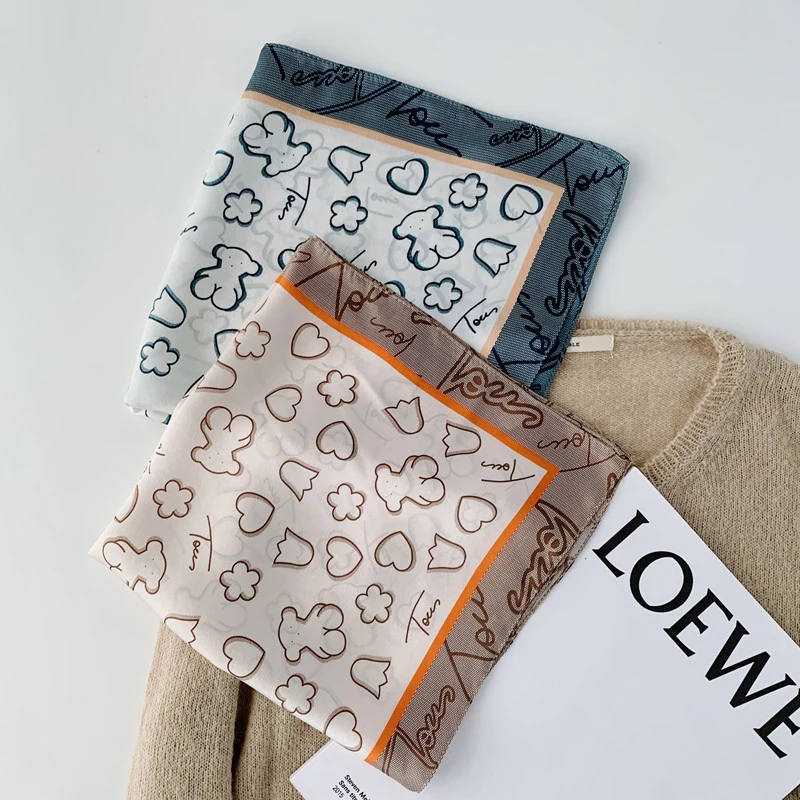 Luna&Dolphin Women Small Square Scarf 53x53 100% Nature Silk Vintage Khaki Bear Print Spring Summer Headbands Kerchief Bag Scarf
Luna&Dolphin Women Small Square Scarf 53x53 100% Nature Silk Vintage Khaki Bear Print Spring Summer Headbands Kerchief Bag Scarf