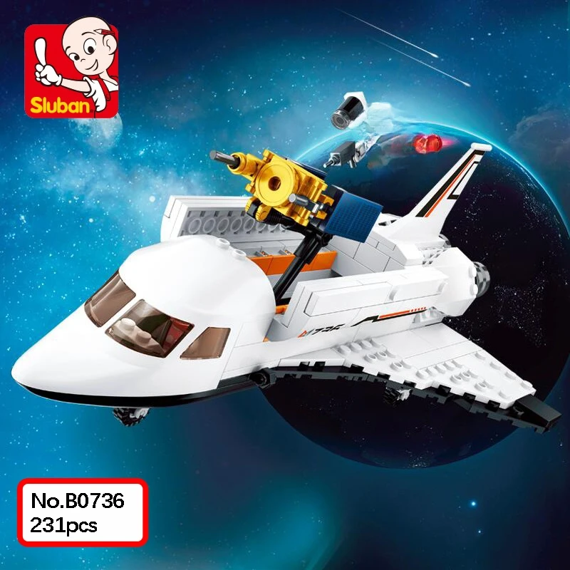 Sluban B0736 Space Adventure Shuttle Plane Astronaut Vehicle DIY 3D Model Mini Building Blocks Bricks Toy for Children no Box
Sluban B0736 Space Adventure Shuttle Plane Astronaut Vehicle DIY 3D Model Mini Building Blocks Bricks Toy for Children no Box