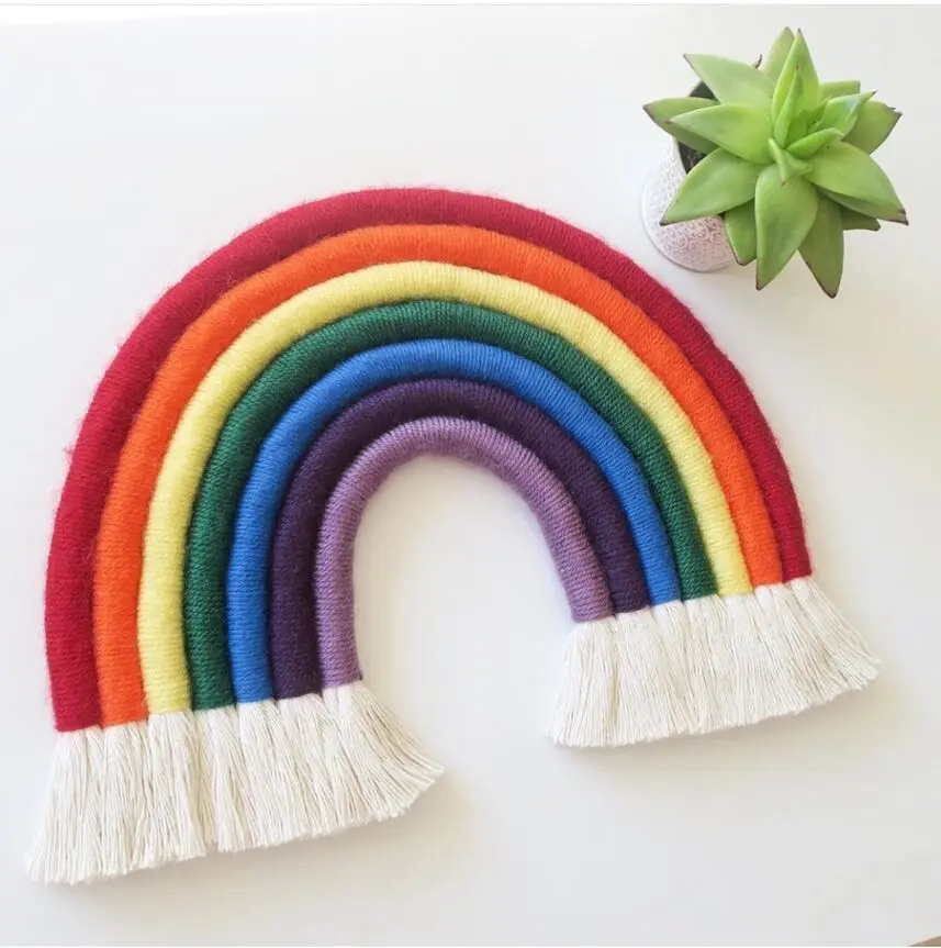Nordic Style Woven Colorful Rainbow Wall Hanging Children Room Decor Kindergarten Background Wall Decor Baby Photography Props
Nordic Style Woven Colorful Rainbow Wall Hanging Children Room Decor Kindergarten Background Wall Decor Baby Photography Props
