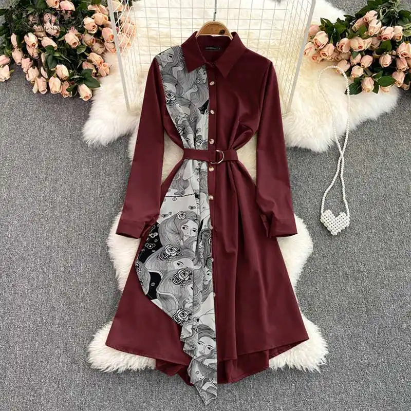 ZANZEA Spring Women Floral Patchwork Shirt Dress Vintage Lapel Neck Long Sleeve Printed Sundress Casual OL Work Vestidos Belted
ZANZEA Spring Women Floral Patchwork Shirt Dress Vintage Lapel Neck Long Sleeve Printed Sundress Casual OL Work Vestidos Belted