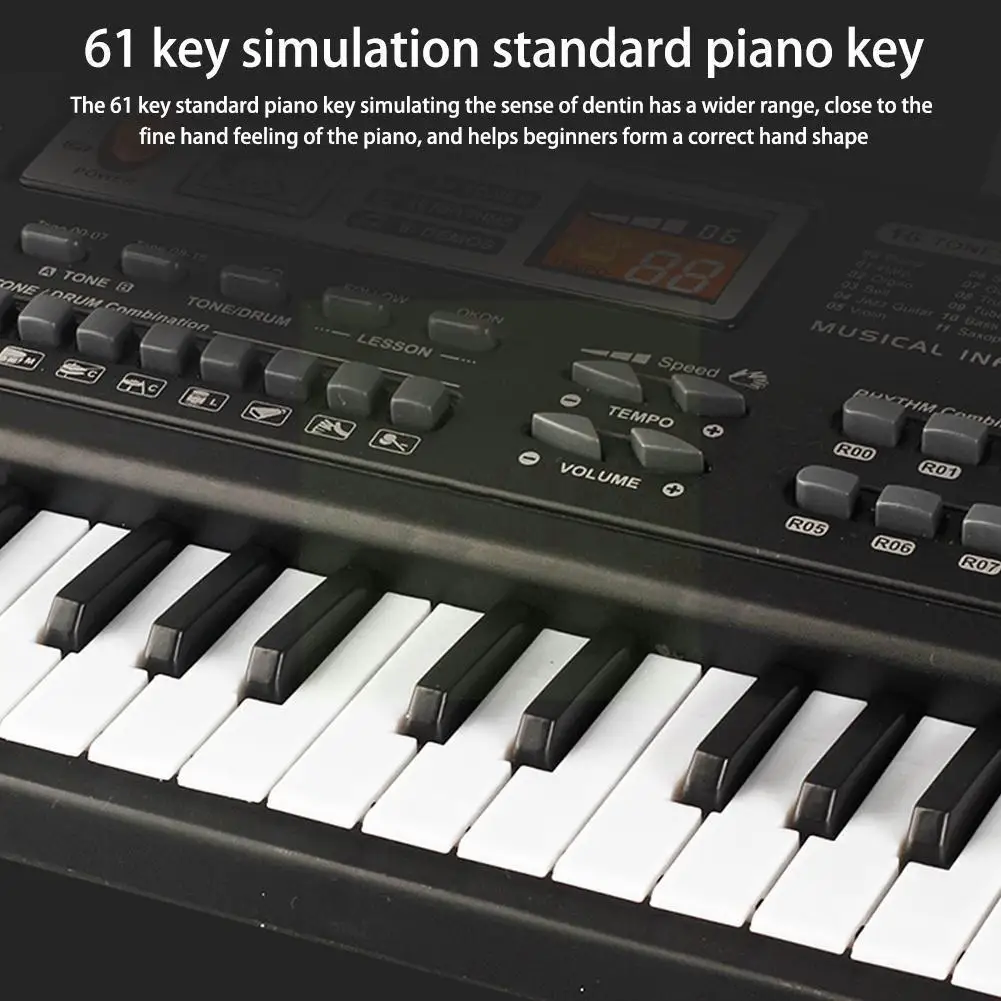 Children Electric Piano 61 Keys Music Electronic Keyboard Piano Toys For Kids With Microphone Children Christmas Birthday G W3R1
Children Electric Piano 61 Keys Music Electronic Keyboard Piano Toys For Kids With Microphone Children Christmas Birthday G W3R1