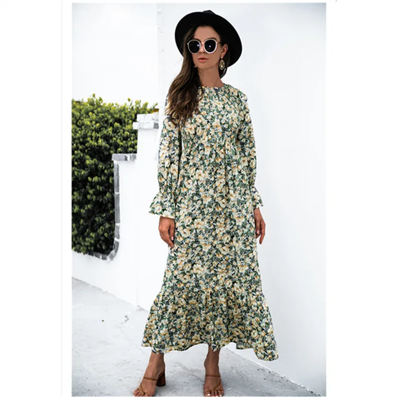 Bohemian Maxi Dresses for Women 2021 Autumn Long Sleeve OL Casual Dress Fashion Print Party Clothes
Bohemian Maxi Dresses for Women 2021 Autumn Long Sleeve OL Casual Dress Fashion Print Party Clothes