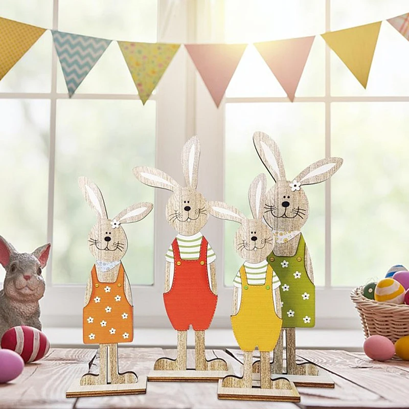 Easter Decorations for Home DIY Wooden Cartoon Animal Rabbit Ornaments Happy Easter Party Table Decor Children Kids Easter Gifts
Easter Decorations for Home DIY Wooden Cartoon Animal Rabbit Ornaments Happy Easter Party Table Decor Children Kids Easter Gifts