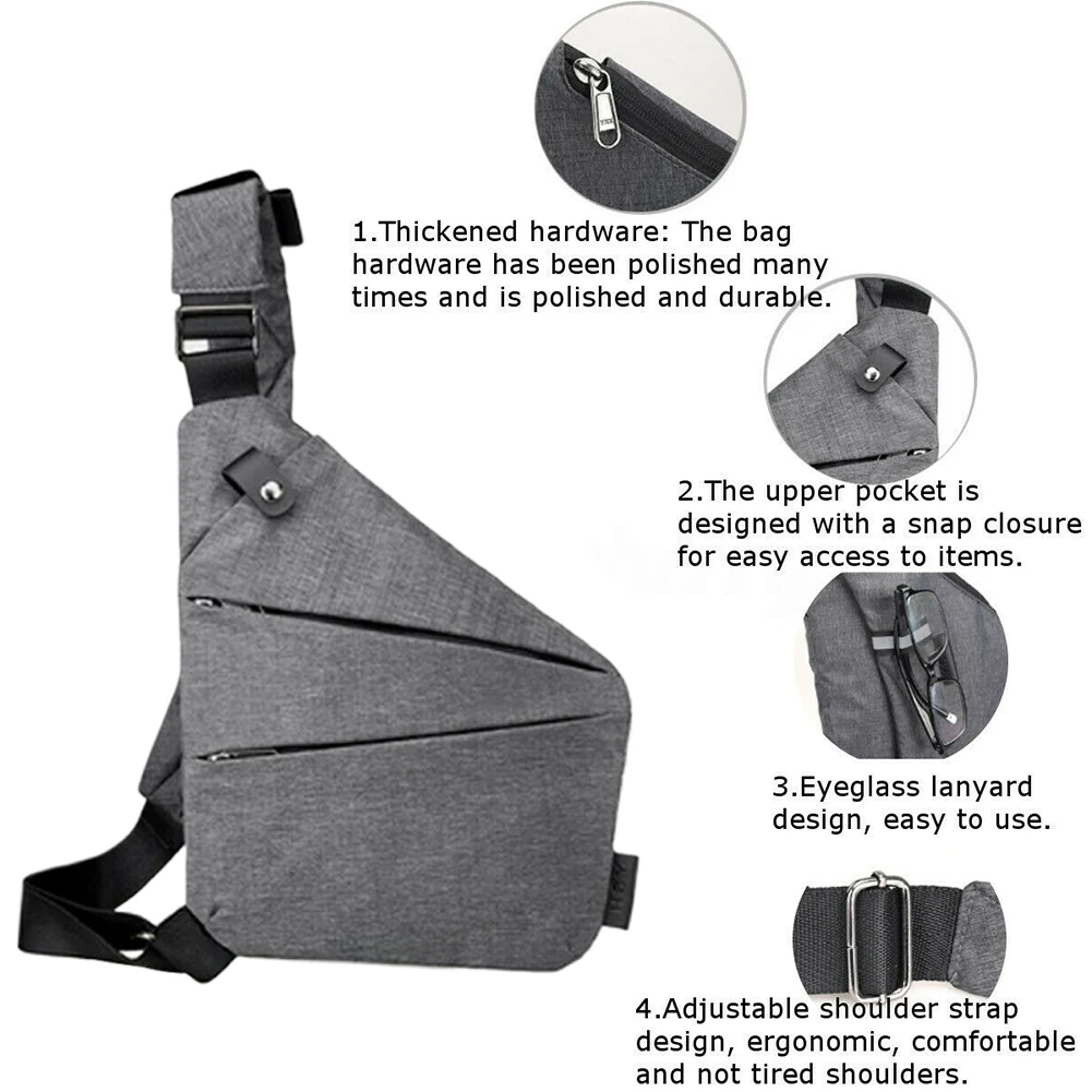 Men Multifunctional Oxford Fabric Wallet Chest Bag Messenger Anti Theft Adjustable Strap Crossbody Pouch Phone Outdoor Traveling
Men Multifunctional Oxford Fabric Wallet Chest Bag Messenger Anti Theft Adjustable Strap Crossbody Pouch Phone Outdoor Traveling