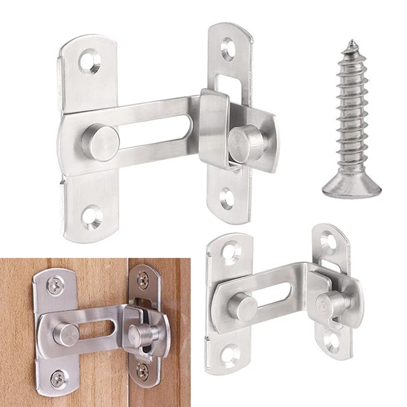 90 Degree Right Angle Door Latch Hasp Bending Latch Barrel Bolt with Screws for Doors Buckle Bolt Sliding Lock
90 Degree Right Angle Door Latch Hasp Bending Latch Barrel Bolt with Screws for Doors Buckle Bolt Sliding Lock