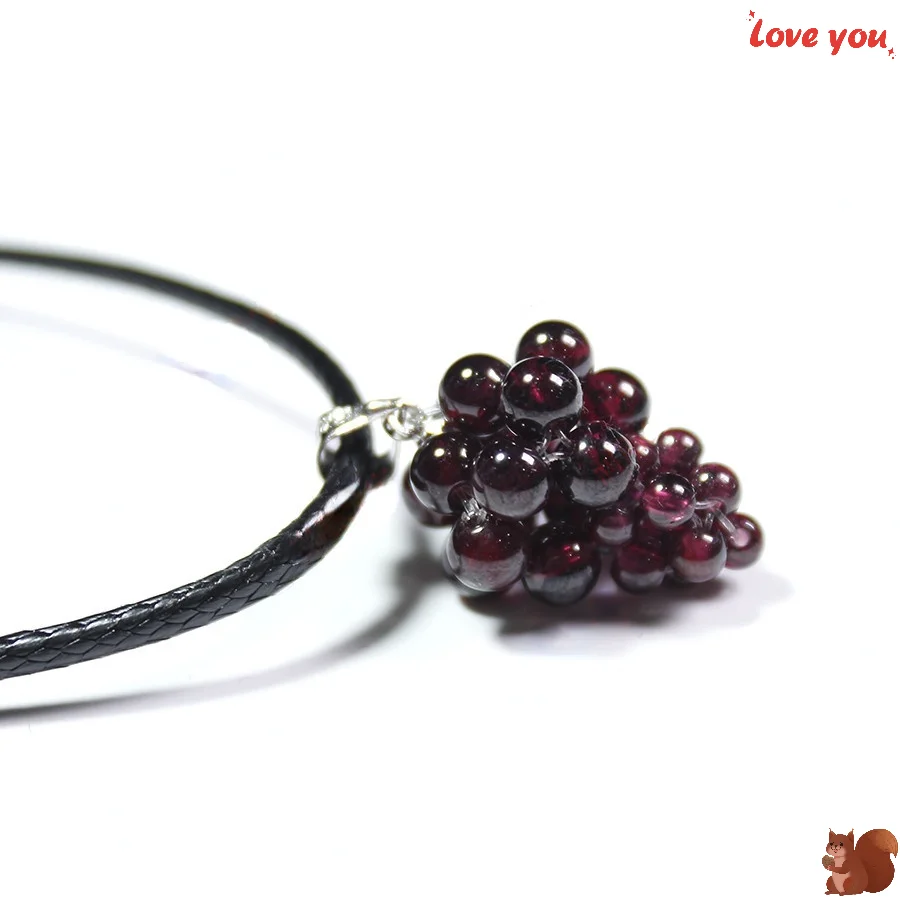 East China Sea Natural Crystal Pendant Fuchsia Garnet Sweet Romantic Round Bead Grape Shaped Necklace Jewelry Best Gift
East China Sea Natural Crystal Pendant Fuchsia Garnet Sweet Romantic Round Bead Grape Shaped Necklace Jewelry Best Gift