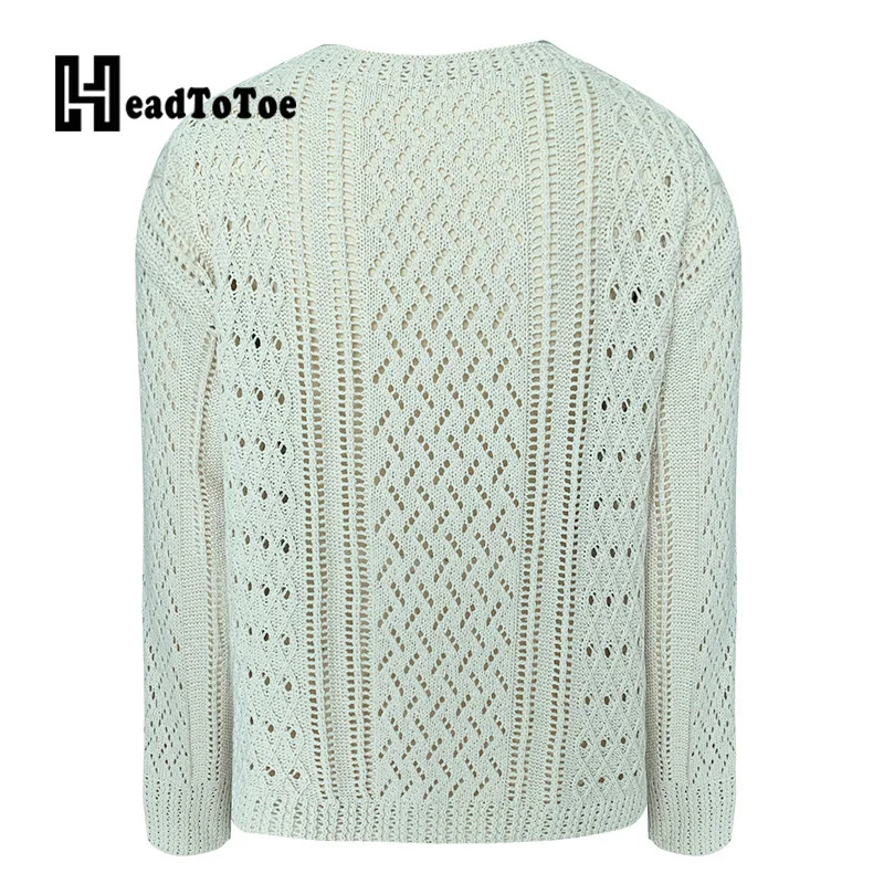 Solid Long Sleeve Hallow Out Knitted Sweaters Women Round Neck Loose Casual Autumn Pullover Tops
Solid Long Sleeve Hallow Out Knitted Sweaters Women Round Neck Loose Casual Autumn Pullover Tops