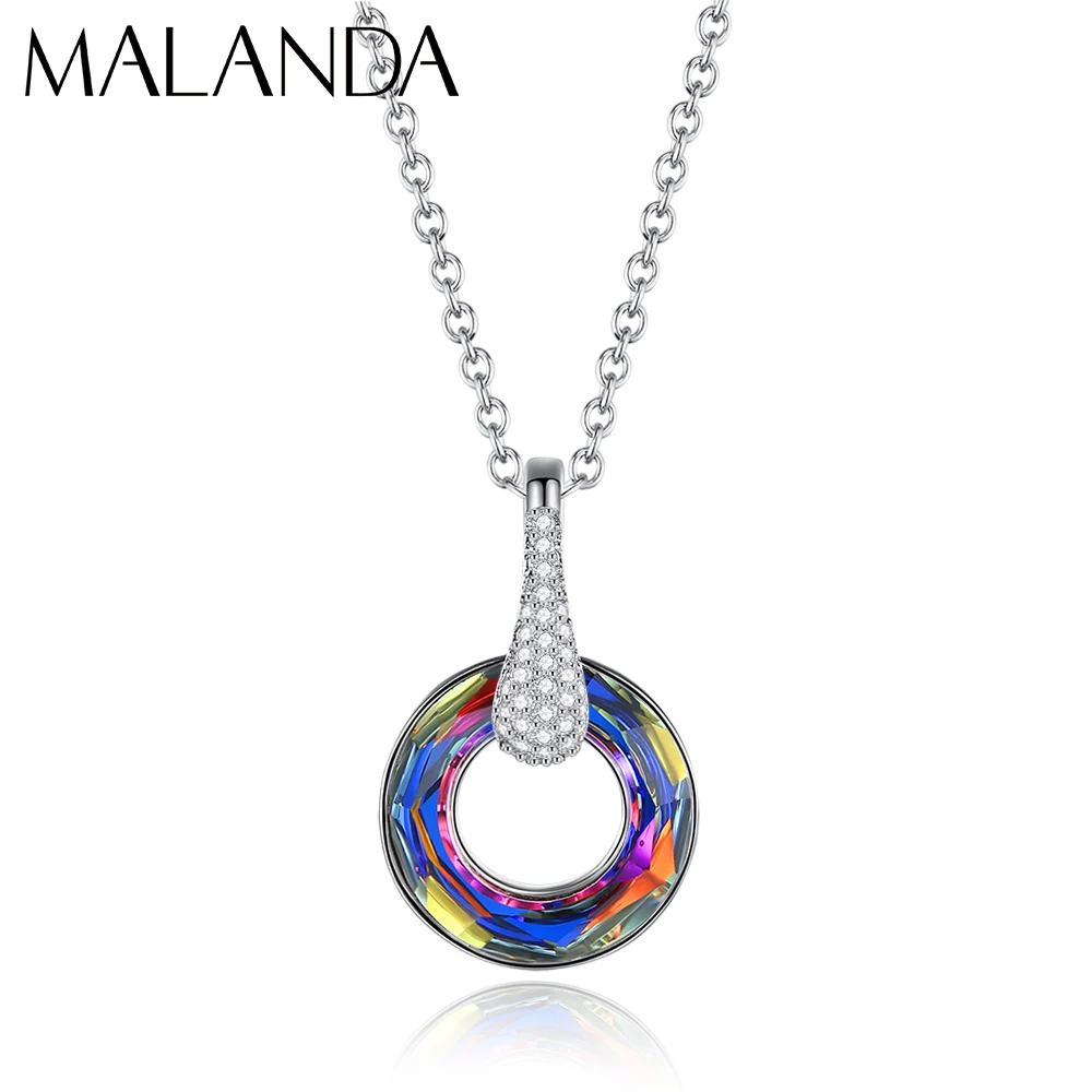 

Malanda Original Crystal From Swarovski Volcano Necklace For Women New Fashion Pendant Necklace Jewelry Best Gift Accessories