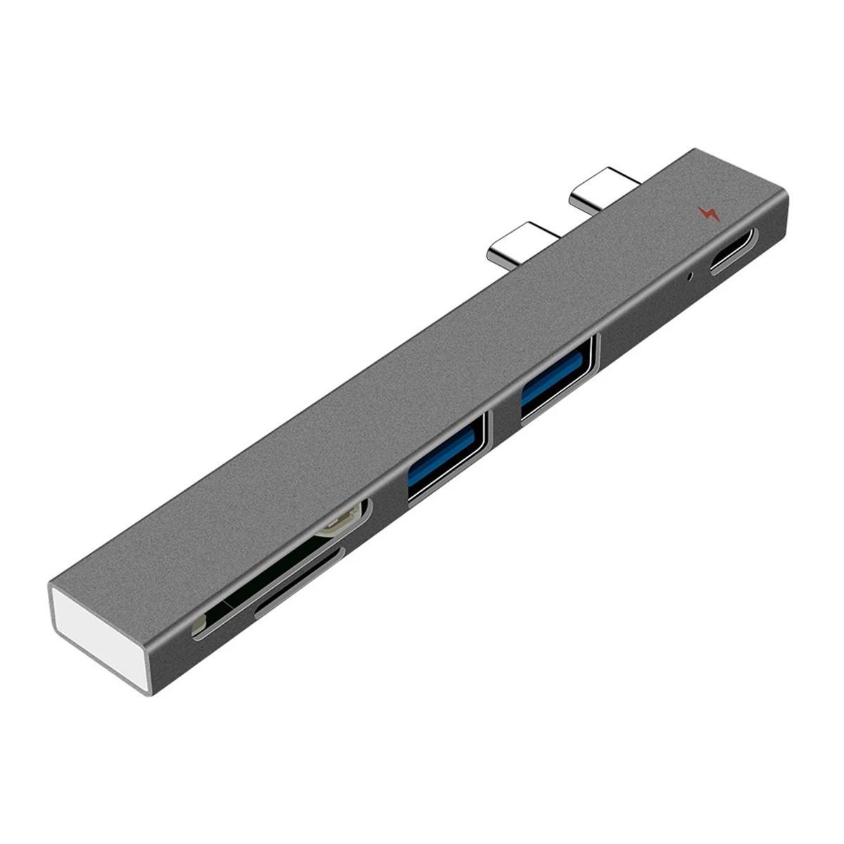 USB-концентратор из алюминиевого сплава с кардридером для карт памяти Type C на USB 2,0 PD
USB-концентратор из алюминиевого сплава с кардридером для карт памяти Type C на USB 2,0 PD