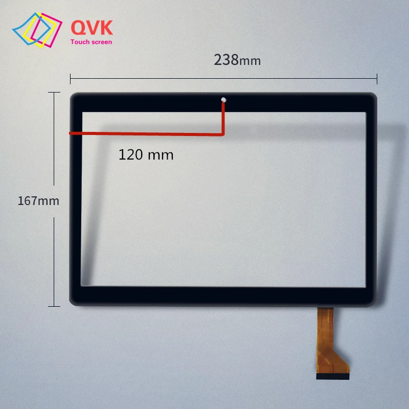 

10,1 дюймовый 2.5D Черный Белый планшетный ПК емкостный сенсорный экран дигитайзер сенсор внешняя стеклянная панель для Mediatek KT107