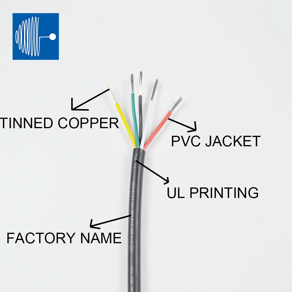 2/5/10M UL2464Sheathed жильный кабель 28 26 24 22 20 18 16 AWG Медь сигнального кабеля 2 3 4 5 6 7 8 10