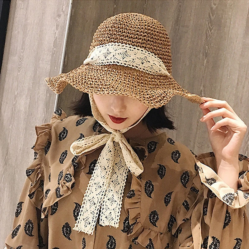 Women Straw Woven Foldable Sunscreen Fisherman Hat Vacation Beach Sunshade Hat Crochet Hat 
Women Straw Woven Foldable Sunscreen Fisherman Hat Vacation Beach Sunshade Hat Crochet Hat