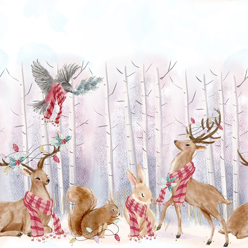 Satin Fabric Oil Painting Christmas Series Forest Animals Elk Squirrel Bunny Pattern Printed Cloth Sewing DIY Handmade Patchwork
Satin Fabric Oil Painting Christmas Series Forest Animals Elk Squirrel Bunny Pattern Printed Cloth Sewing DIY Handmade Patchwork