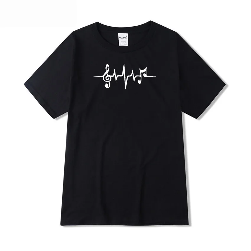 Men T-Shirt Cotton Music Pulse Heartbeat Notes Clef Frequency Wave T- Shirt Men Tops Cool T-shirt For Casual Homme Clothing
Men T-Shirt Cotton Music Pulse Heartbeat Notes Clef Frequency Wave T- Shirt Men Tops Cool T-shirt For Casual Homme Clothing
