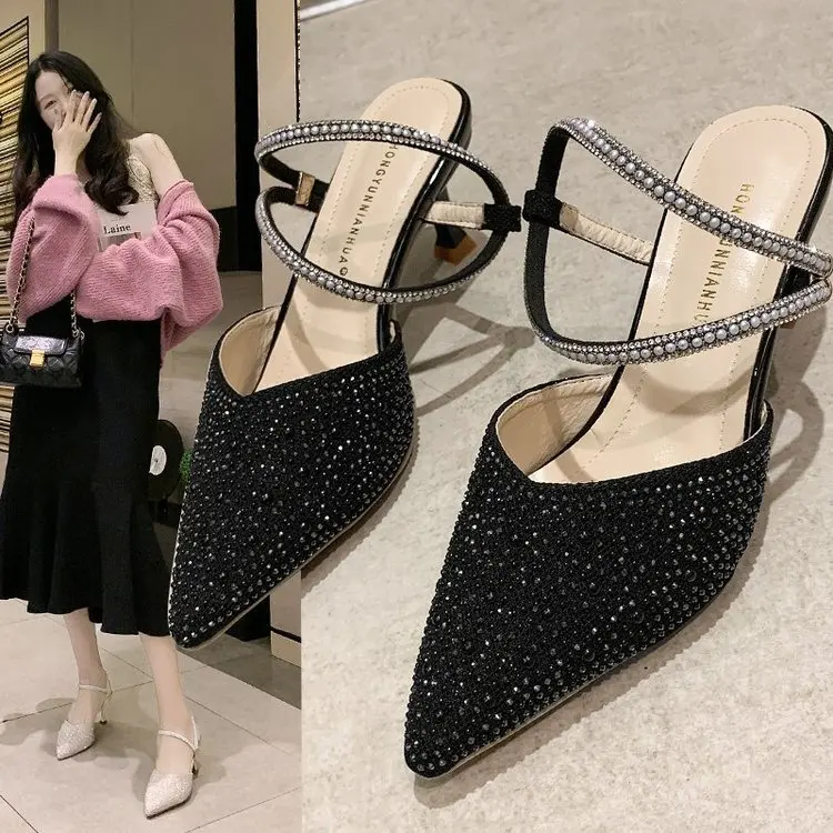 2021 Spring And Summer New Fairy Shoes Fashion Rhinestone Low-Cut Pointed Toe Shoes Hollow Out Pumps Women 'S High Heels
2021 Spring And Summer New Fairy Shoes Fashion Rhinestone Low-Cut Pointed Toe Shoes Hollow Out Pumps Women 'S High Heels