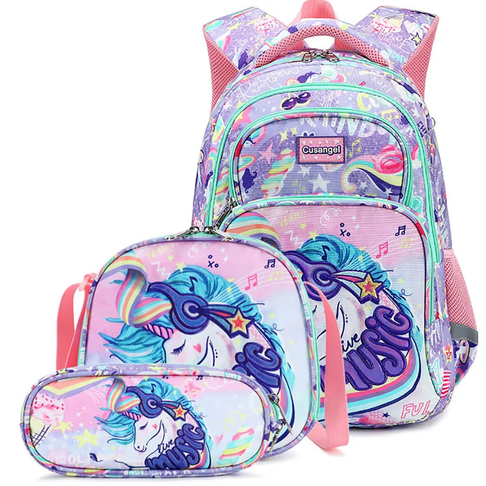3pcs/set Primary Schoolbag for Girls Boys Unicorn Dinosaur Backpacks Lunch Bag Pencil Case Sets Princess Bags Large Capacity 
3pcs/set Primary Schoolbag for Girls Boys Unicorn Dinosaur Backpacks Lunch Bag Pencil Case Sets Princess Bags Large Capacity