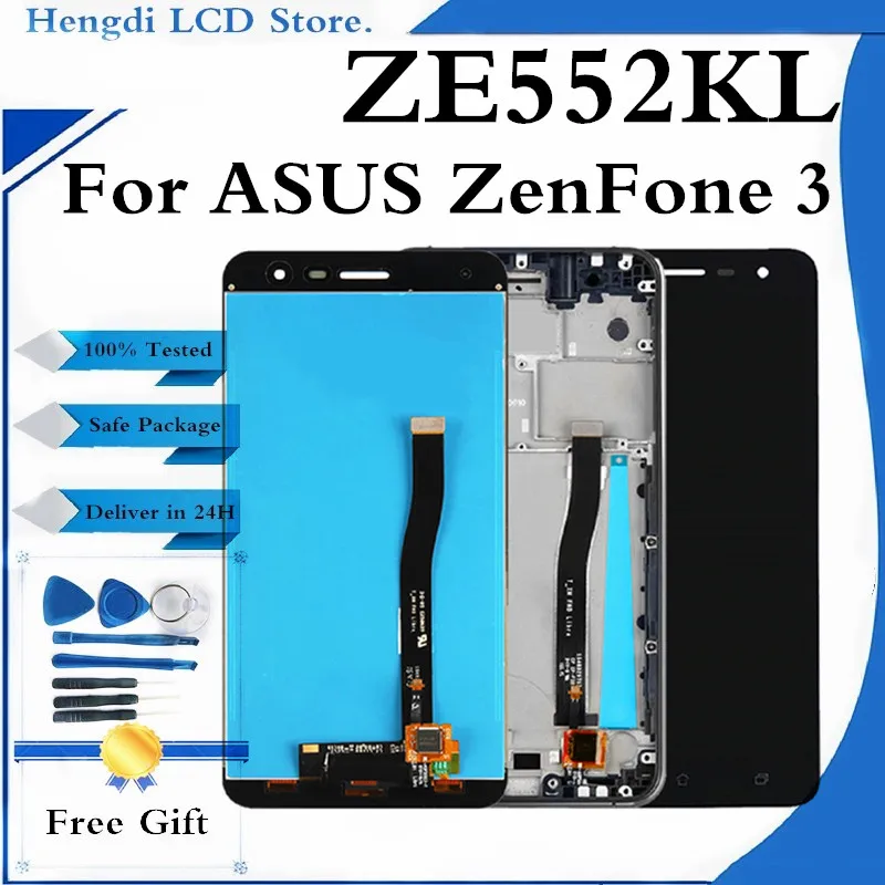 ЖК-дисплей ZE552KL для Asus ZenFone 3 ZE552KL, ЖК-дисплей с сенсорной панелью, дигитайзер с рамкой для замены
ЖК-дисплей ZE552KL для Asus ZenFone 3 ZE552KL, ЖК-дисплей с сенсорной панелью, дигитайзер с рамкой для замены