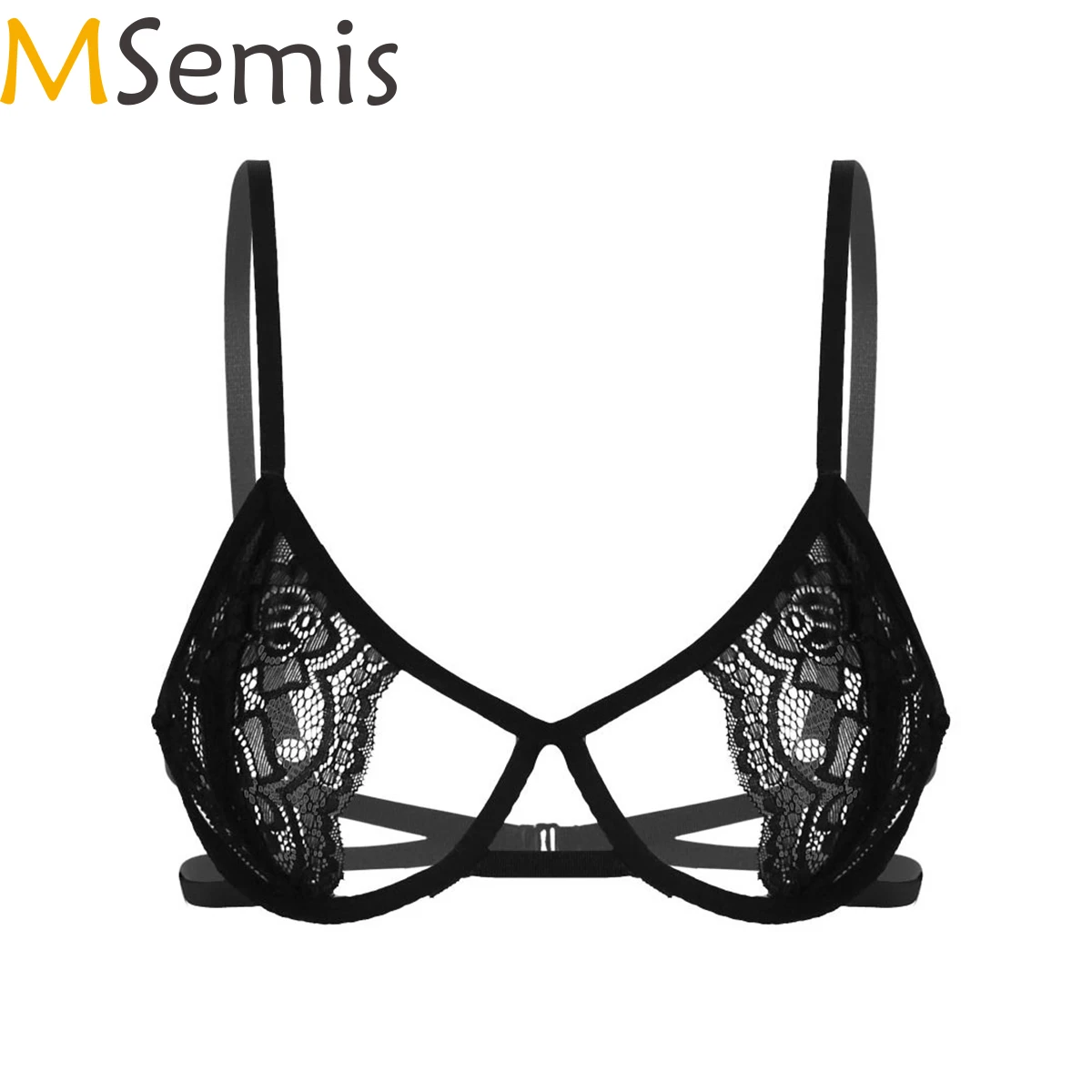 MSemis Womens Exotic Bras Tops Hollow Out Sissy Lace Bra Open Cup Hole Sissy Spaghetti Strap Brassiere for Lingerie Underwear
MSemis Womens Exotic Bras Tops Hollow Out Sissy Lace Bra Open Cup Hole Sissy Spaghetti Strap Brassiere for Lingerie Underwear
