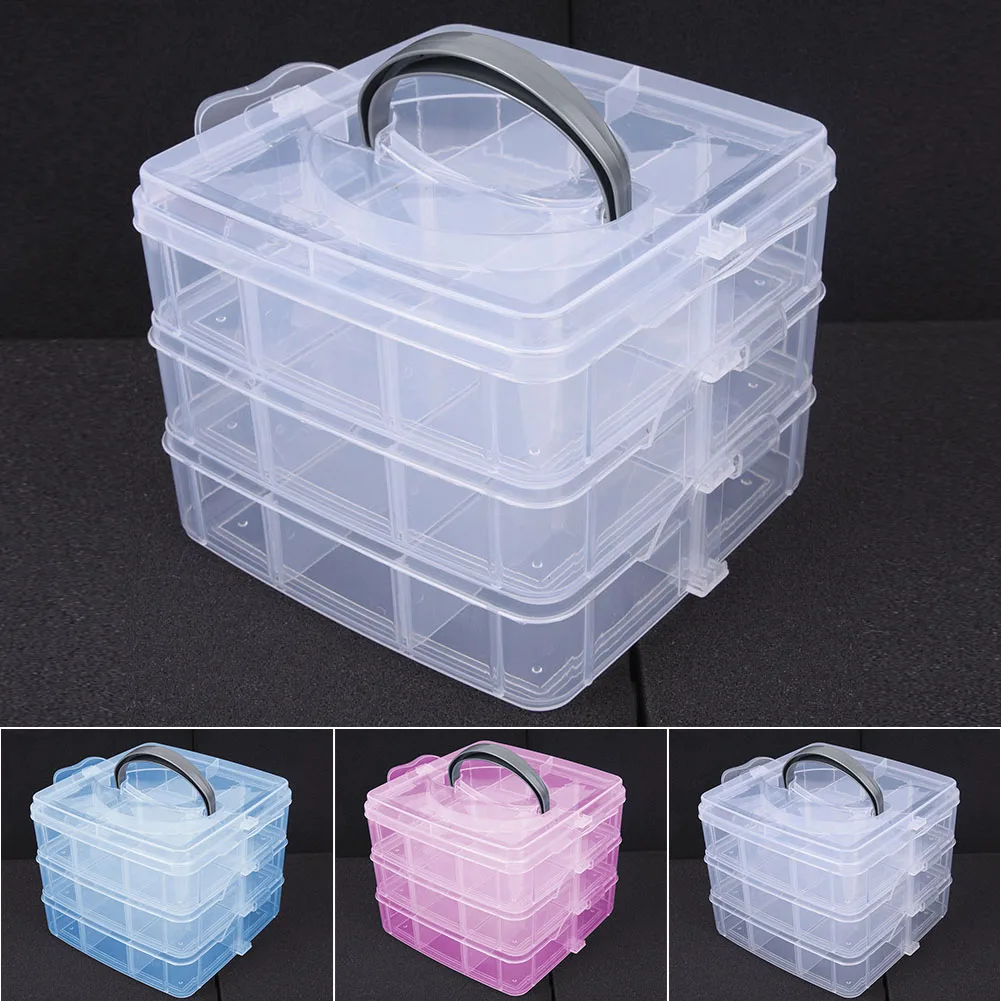 3 Layers 18 Compartments Clear Plastic Detachable Cosmetics Jewelry Bead Storage Box Multifunction Container Organizer Case Craf
3 Layers 18 Compartments Clear Plastic Detachable Cosmetics Jewelry Bead Storage Box Multifunction Container Organizer Case Craf
