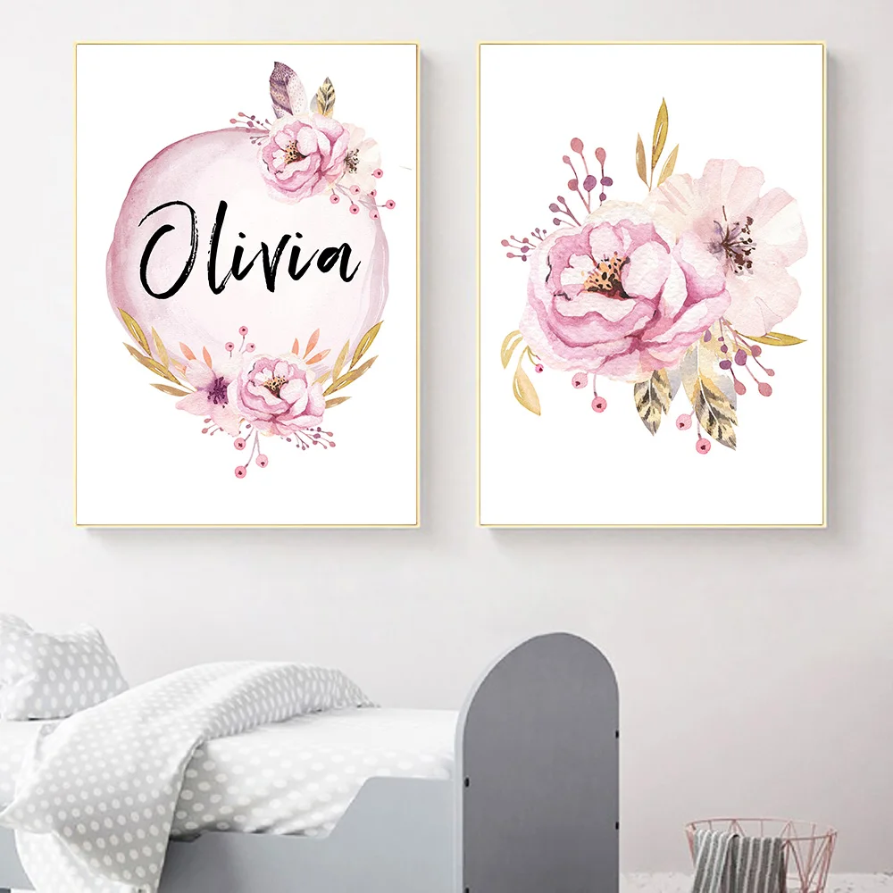Custom Girl Name Baby Poster Peony Pictures Flowers Canvas Painting Wall Art Nursery Prints Wall Painting Kids Bedroom Decor
Custom Girl Name Baby Poster Peony Pictures Flowers Canvas Painting Wall Art Nursery Prints Wall Painting Kids Bedroom Decor