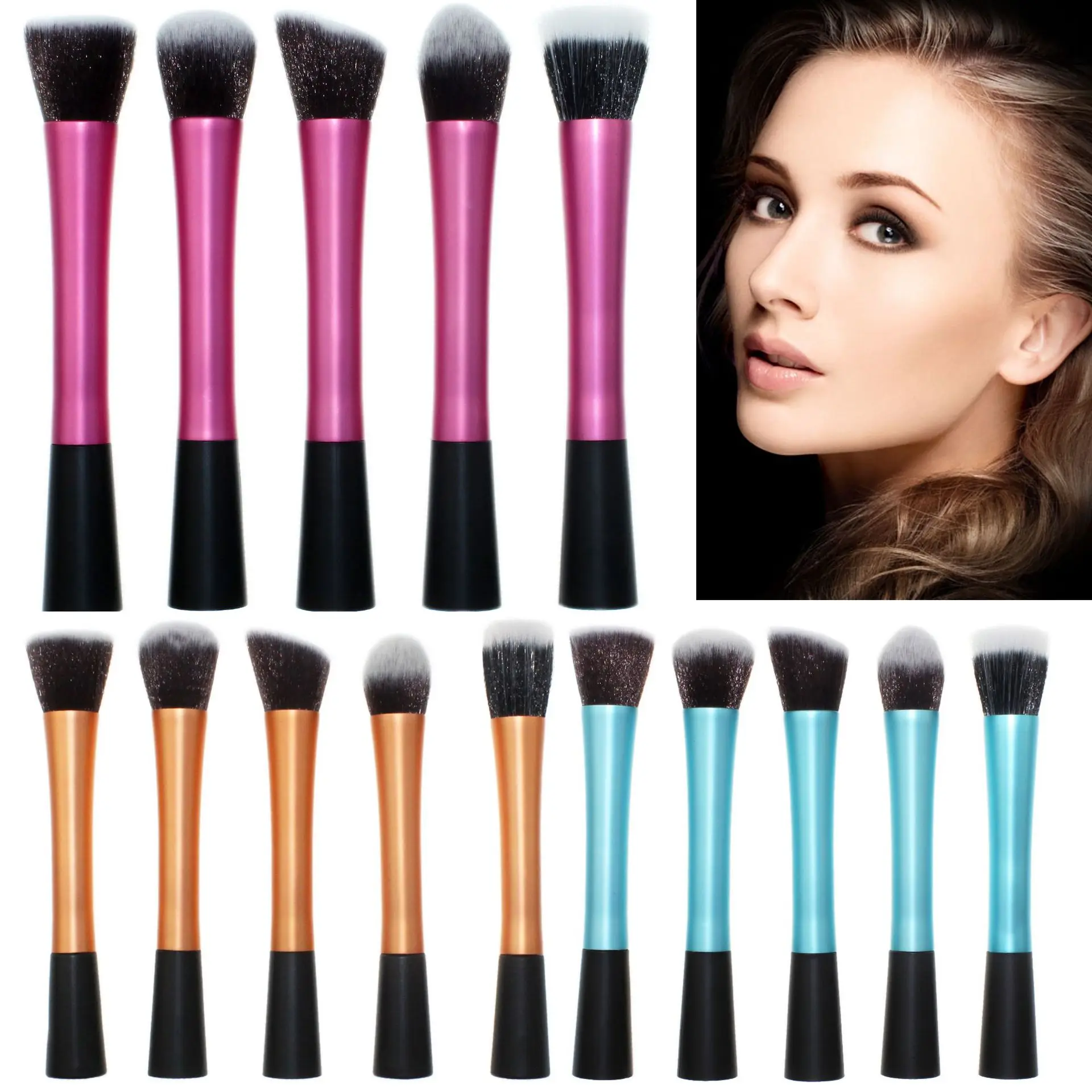 

Women Pro Makeup Brush Face Powder Foundation Contour Cosmetic Blush Brush Soft Tool Eyeshadow Concealer Lip Eye Make Up Brush