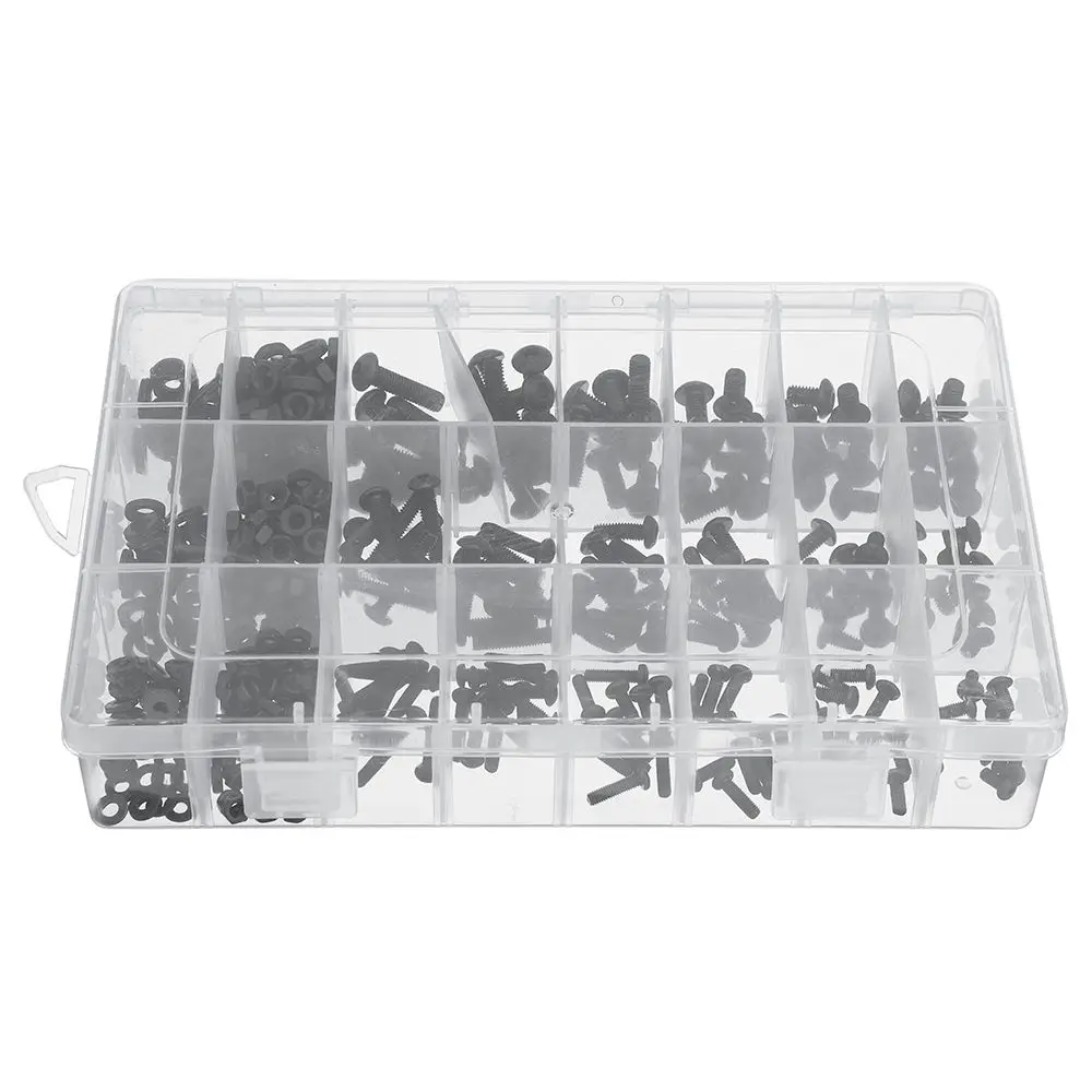 570Pcs Carbon Steel Hexagon Socket Storage Box Round Head Screw Nut Pads Kit Set For FPV Racing Drone RC Model Quadcopter Part
570Pcs Carbon Steel Hexagon Socket Storage Box Round Head Screw Nut Pads Kit Set For FPV Racing Drone RC Model Quadcopter Part
