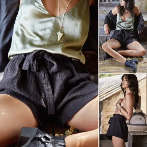 New Retro Cotton and Linen Art Elastic High Waist Lace-up Slimming and Wide Leg Shorts Women's Hot Pants Woman Pants
New Retro Cotton and Linen Art Elastic High Waist Lace-up Slimming and Wide Leg Shorts Women's Hot Pants Woman Pants