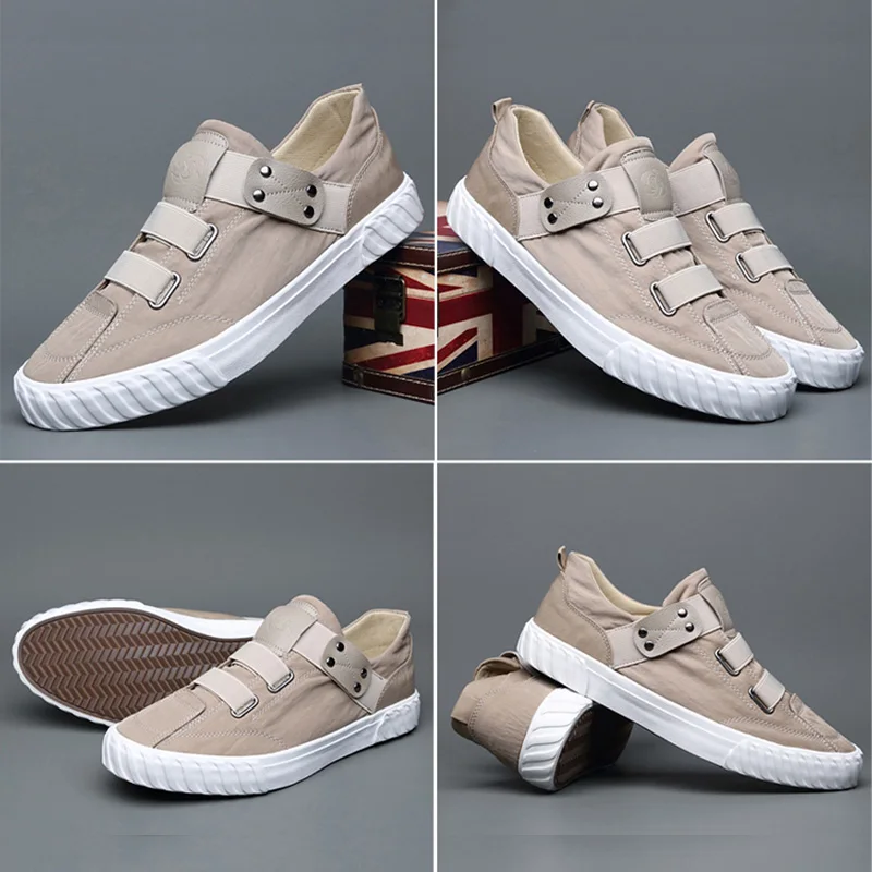 Brand New Canvas Vulcanize Shoes Men's Korean Fashion Rivet Elastic Band Low-Top Men's Loafers Youth Designer Sneaker Flats
Brand New Canvas Vulcanize Shoes Men's Korean Fashion Rivet Elastic Band Low-Top Men's Loafers Youth Designer Sneaker Flats