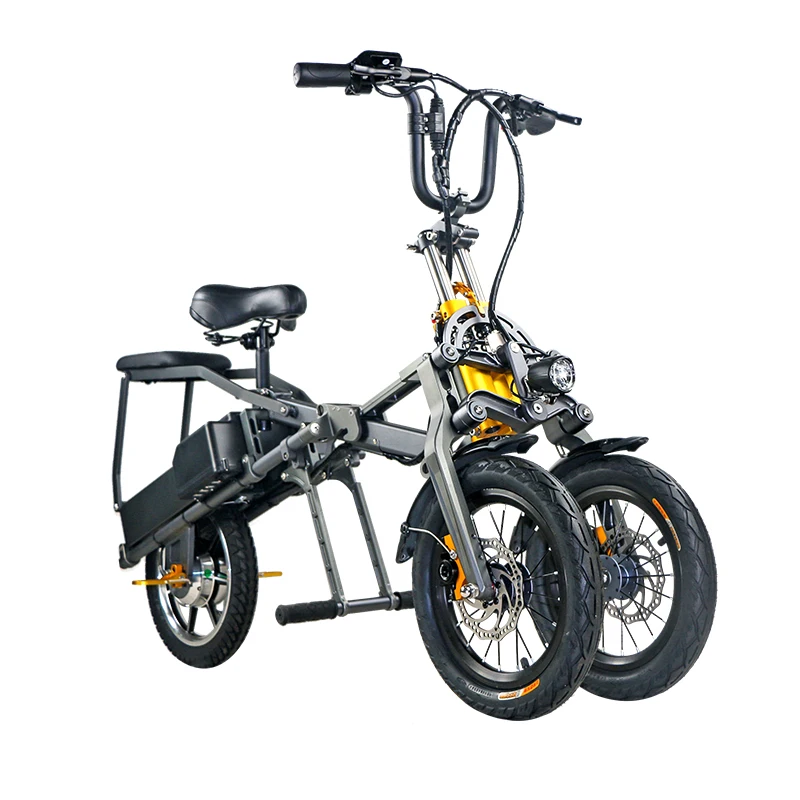 14 inch three wheeled electric bicycle, 48V lithium battery, long life, dual battery, folding
14 inch three wheeled electric bicycle, 48V lithium battery, long life, dual battery, folding