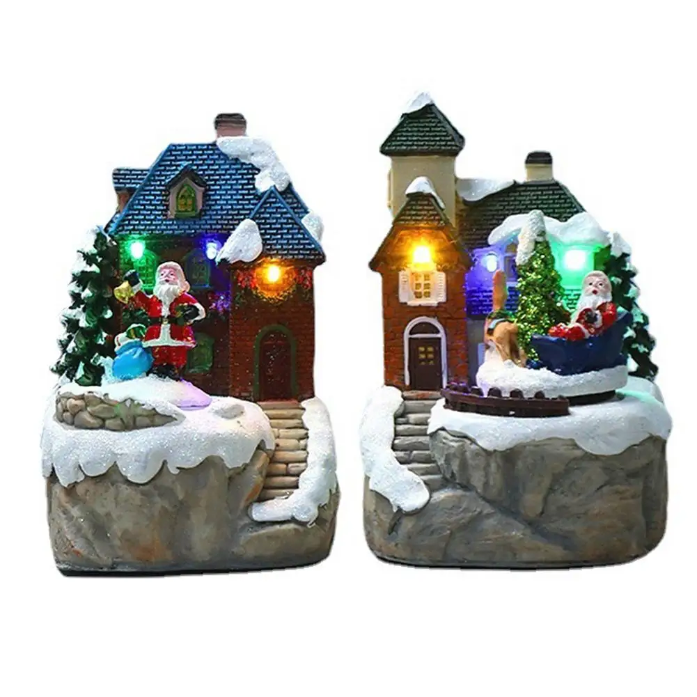 Christmas Resin Crafts Christmas Village Luminous Music Small House Snowman Tree LED Lights Holiday Gift Home Decor Ornaments
Christmas Resin Crafts Christmas Village Luminous Music Small House Snowman Tree LED Lights Holiday Gift Home Decor Ornaments