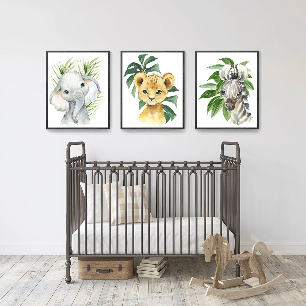 African Animals Prints Elephant Lion Art Poster Green Leaves Wall Art Canvas Paintings Nordic Wall Pictures Kids Bedroom Decor
African Animals Prints Elephant Lion Art Poster Green Leaves Wall Art Canvas Paintings Nordic Wall Pictures Kids Bedroom Decor