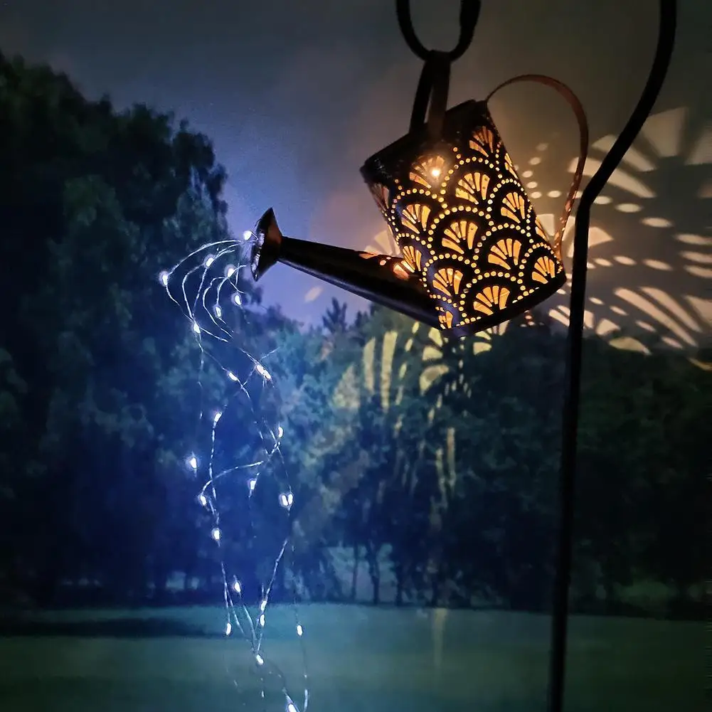 Outdoor Solar Watering Can Ornament Lamp Garden Art Light Decoration Hollow-out Iron Shower LED Lights String Garden Decorations
Outdoor Solar Watering Can Ornament Lamp Garden Art Light Decoration Hollow-out Iron Shower LED Lights String Garden Decorations