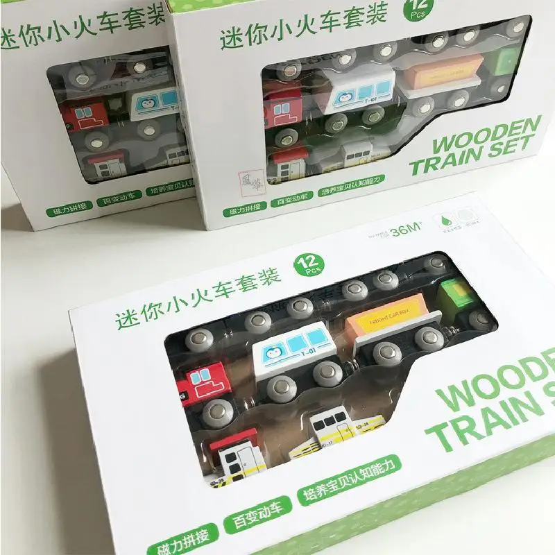 Wooden Magnetic Small Locomotive Carriage Wooden Track Small Train Children's Early Education Educational Toys Sliding Car 12pcs
Wooden Magnetic Small Locomotive Carriage Wooden Track Small Train Children's Early Education Educational Toys Sliding Car 12pcs