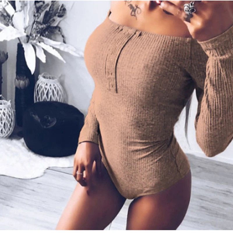 Off Shoulder Bodysuits 2021 Rompers Long Sleeve Bodycon Slash Neck Winter Jumpsuit Autumn Women Body Feminino Mujer Sexy
Off Shoulder Bodysuits 2021 Rompers Long Sleeve Bodycon Slash Neck Winter Jumpsuit Autumn Women Body Feminino Mujer Sexy